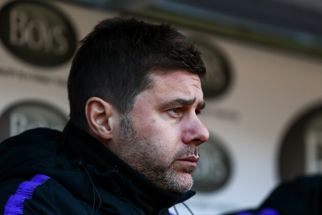 BURNLEY, ENGLAND - FEBRUARY 23:  Mauricio Pochettino head coach / manager of Tottenham Hotspur during the Premier League match between Burnley FC and Tottenham Hotspur at Turf Moor on February 23, 2019 in Burnley, United Kingdom. (Photo by Robbie Jay Barratt - AMA/Getty Images)