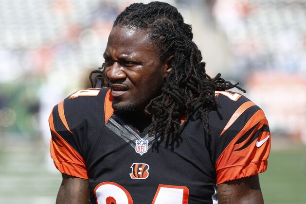 FILE - In this Sept. 21, 2014, file photo, Cincinnati Bengals defensive back Adam Jones warms up prior to the Bengals' NFL football game against the Tennessee Titans in Cincinnati. The Nevada Supreme Court says Jones has to pay more than $12.4 million in damages in a shooting that wounded two Las Vegas strip club doormen nearly eight years ago, including one who was paralyzed from the waist down. Jones wasn't the gunman. But the unanimous state high court ruling, issued Thursday, Jan. 8, 2015, upheld a jury's finding that he instigated the violence and was responsible to pay some $11.2 million to Tommy Urbanski and his ex-wife, Kathy, and $1.3 million to Urbanski's former co-worker Aaron Cudworth. (AP Photo/David Kohl, File)