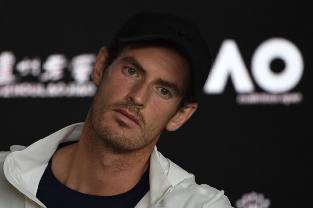 Britain's Andy Murray addresses media representatives at a press conference after defeat in his first round men's singles match against Spain's Roberto Bautista Agut on day one of the Australian Open tennis tournament in Melbourne early January 15, 2019. (Photo by Greg Wood / AFP) / -- IMAGE RESTRICTED TO EDITORIAL USE - STRICTLY NO COMMERCIAL USE --        (Photo credit should read GREG WOOD/AFP/Getty Images)