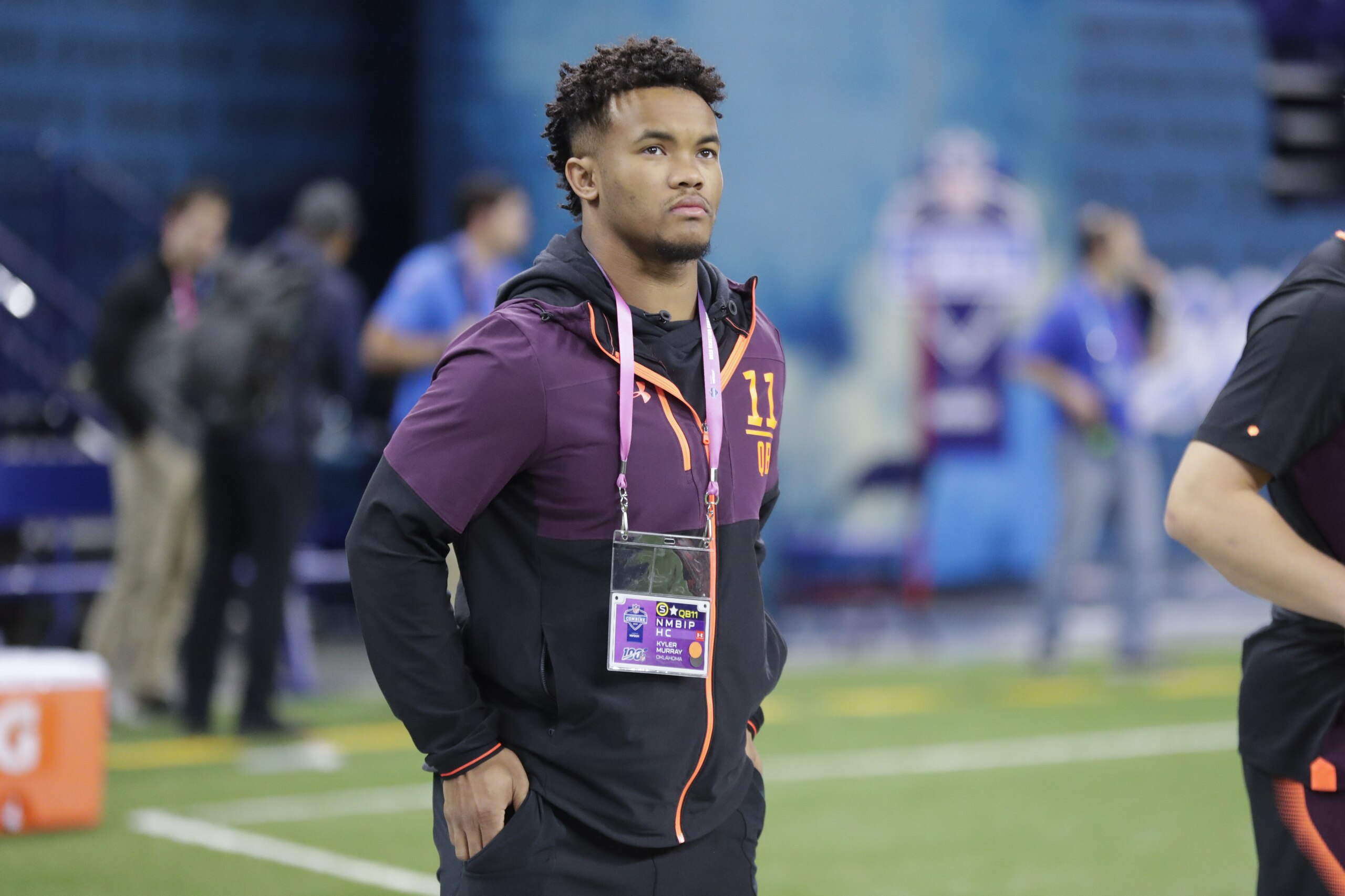 Oklahoma quarterback Kyler Murray runs a drill at the NFL football scouting combine in Indianapolis, Saturday, March 2, 2019. (AP Photo/Michael Conroy) Oklahoma quarterback Kyler Murray runs a drill at the NFL football scouting combine in Indianapolis, Saturday, March 2, 2019. (AP Photo/Michael Conroy)