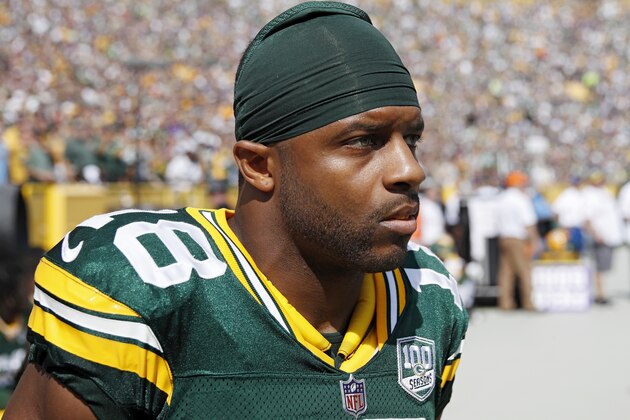 GREEN BAY, WI - SEPTEMBER 16: Randall Cobb #18 of the Green Bay Packers looks on during the game against the Minnesota Vikings at Lambeau Field on September 16, 2018 in Green Bay, Wisconsin. The game ended in a 29-29 tie. (Photo by Joe Robbins/Getty Images)