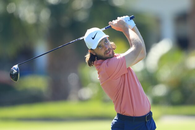 ORLANDO, FLORIDA - MARCH 08: Tommy Fleetwood of England plays his shot from the 12th tee during the second round of the Arnold Palmer Invitational Presented by Mastercard at the Bay Hill Club on March 08, 2019 in Orlando, Florida. (Photo by Sam Greenwood/Getty Images)