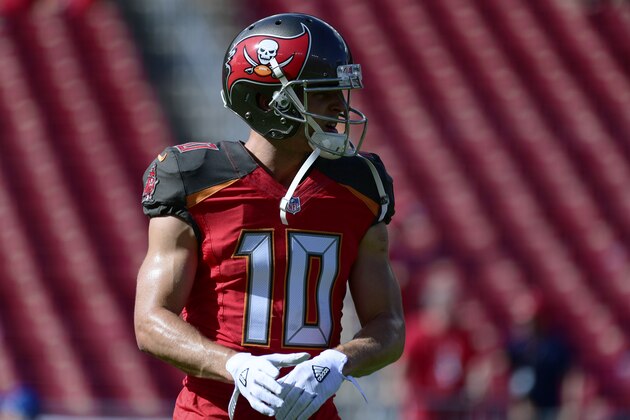 TAMPA, FLORIDA - DECEMBER 30: Adam Humphries #10 of the Tampa Bay Buccaneers looks on during warmups before a game against the Atlanta Falcons at Raymond James Stadium on December 30, 2018 in Tampa, Florida. (Photo by Julio Aguilar/Getty Images)
