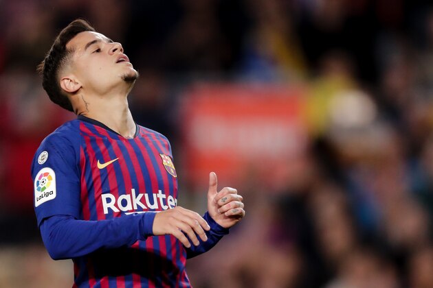 BARCELONA, SPAIN - MARCH 9: Philippe Coutinho of FC Barcelona during the La Liga Santander  match between FC Barcelona v Rayo Vallecano at the Camp Nou on March 9, 2019 in Barcelona Spain (Photo by Jeroen Meuwsen/Soccrates/Getty Images)