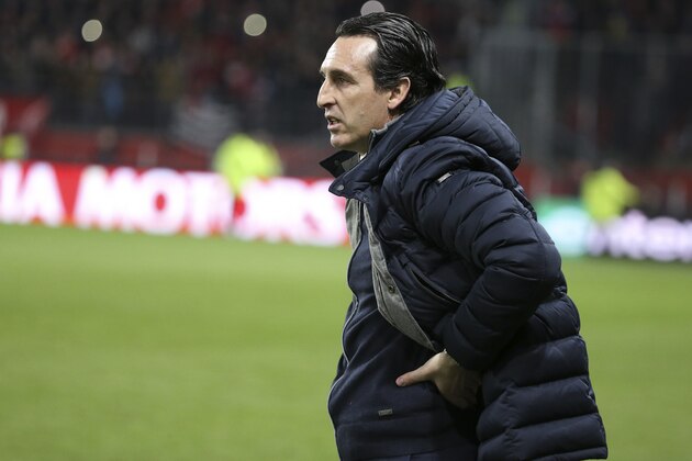 RENNES, FRANCE - MARCH 7: Coach of Arsenal Unai Emery during the UEFA Europa League Round of 16 First Leg match between Stade Rennais FC and Arsenal at Roazhon Park on March 7, 2019 in Rennes, France. (Photo by Jean Catuffe/Getty Images)