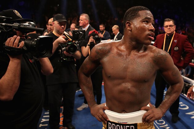 LAS VEGAS, NEVADA - JANUARY 19:  Adrien Broner reacts after being defeated by Manny Pacquiao in a unanimous decision during the WBA welterweight championship at MGM Grand Garden Arena on January 19, 2019 in Las Vegas, Nevada. (Photo by Christian Petersen/Getty Images)