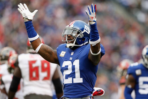 EAST RUTHERFORD, NJ - NOVEMBER 18:  (NEW YORK DAILIES OUT)   Landon Collins #21 of the New York Giants in action against the Tampa Bay Buccaneers on November 18, 2018 at MetLife Stadium in East Rutherford, New Jersey. The Giants defeated the Buccaneers 38-35.  (Photo by Jim McIsaac/Getty Images)