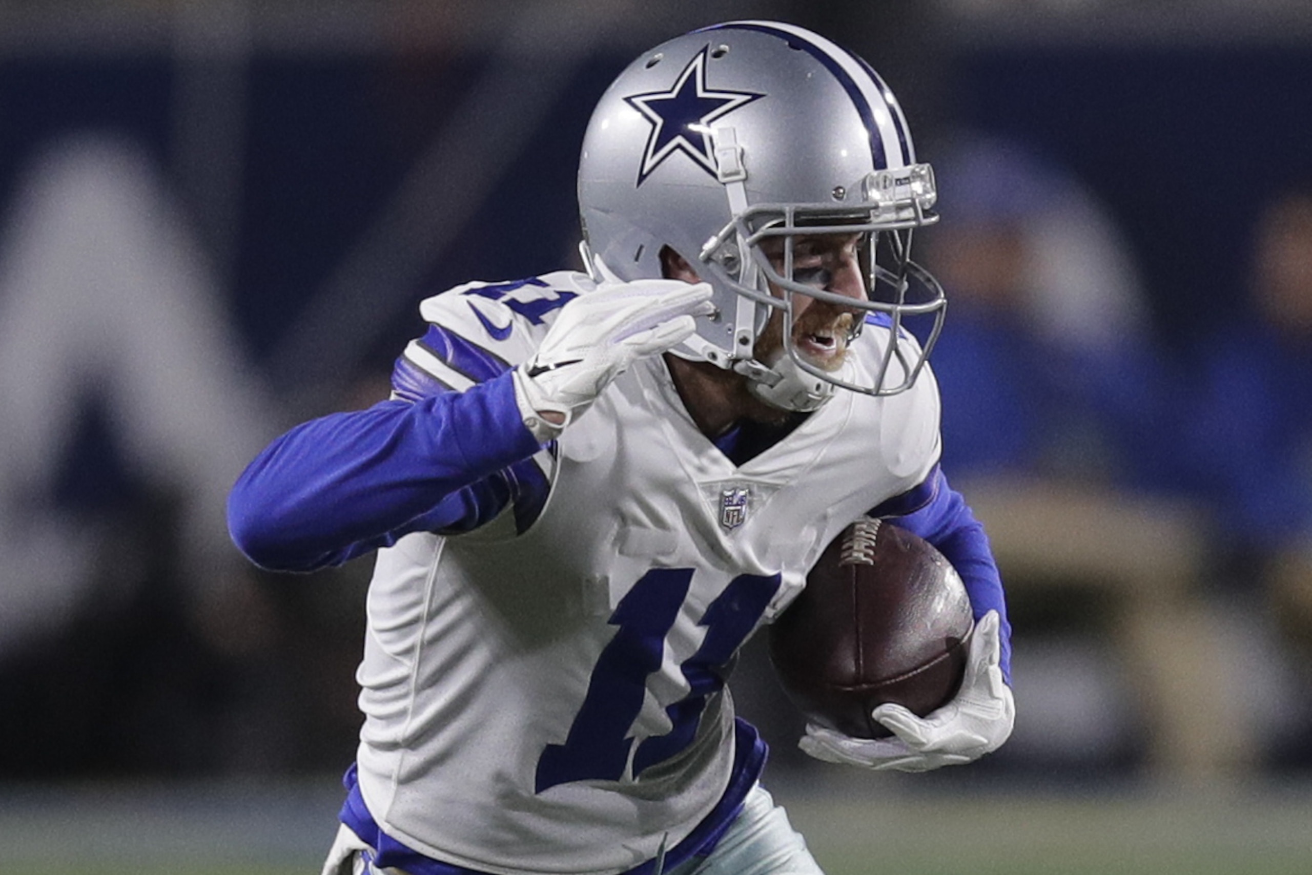 Dallas Cowboys wide receiver Cole Beasley runs against the Los Angeles Rams during the second half in an NFL divisional football playoff game Saturday, Jan. 12, 2019, in Los Angeles. (AP Photo/Jae C. Hong)