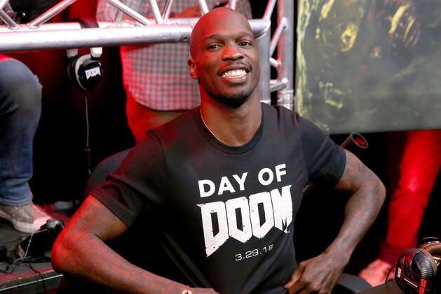 HOLLYWOOD, CALIFORNIA - MARCH 29:  Former NFL player Chad 'Ochocinco' Johnson attends as athletes and YouTube stars team for DOOM Videogame Tournament at Siren Studios on March 29, 2016 in Hollywood, California.  (Photo by Jonathan Leibson/Getty Images for Bethesda Softworks)