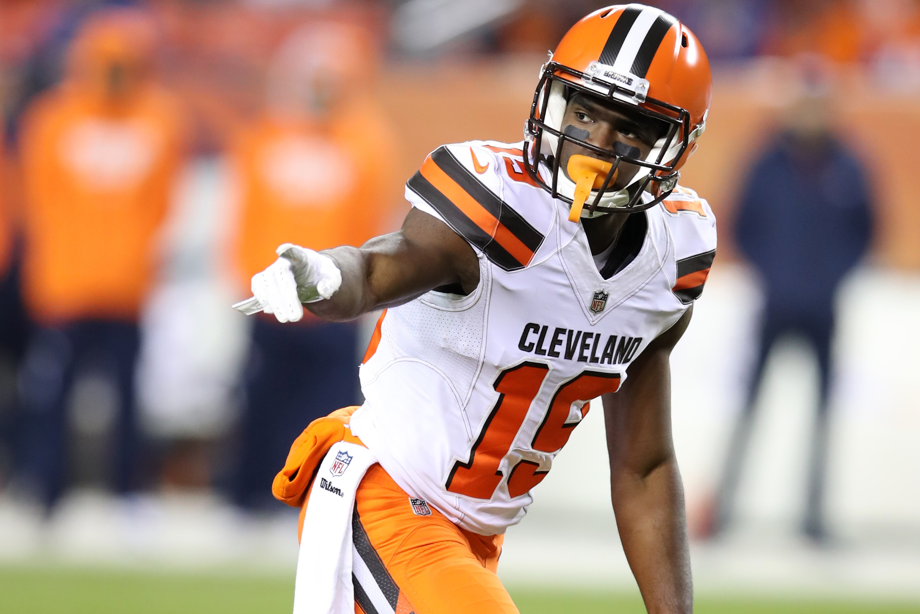 DENVER, CO - DECEMBER 15:  Breshad Perriman #19 of the Cleveland Browns in action during the game against the Denver Broncos at Broncos Stadium at Mile High on December 15, 2018 in Denver, Colorado.  The Browns defeated the Broncos 17-16.  (Photo by Rob Leiter via Getty Images)