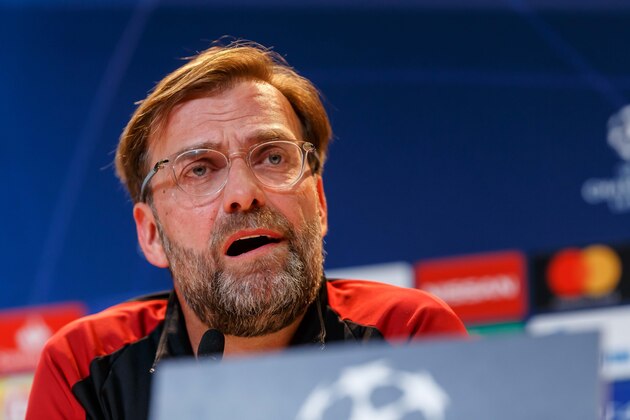 MUNICH, GERMANY - MARCH 12:  head coach Juergen Klopp of Liverpool looks on during the Liverpool FC Press Conference at Allianz Arena on March 12, 2019 in Munich, Germany. (Photo by TF-Images/Getty Images)