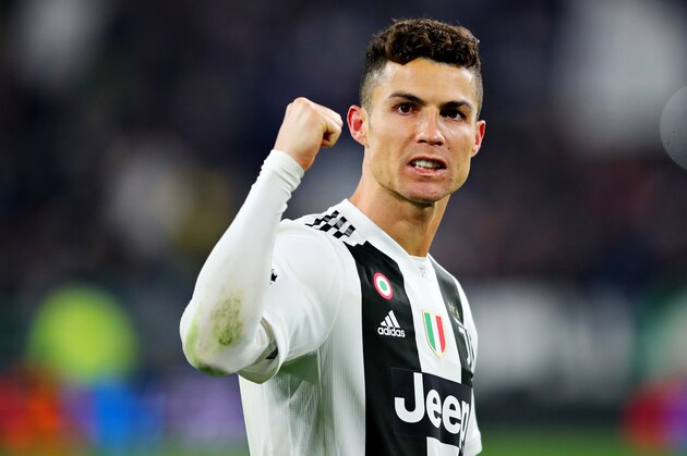 TURIN, ITALY - MARCH 12: Cristiano Ronaldo of Juventus celebrates after the UEFA Champions League Round of 16 Second Leg match between Juventus and Club de Atletico Madrid at Allianz Stadium on March 12, 2019 in Turin, Italy. (Photo by Chris Brunskill/Fantasista/Getty Images)