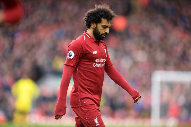 LIVERPOOL, ENGLAND - MARCH 10: Mo Salah of Liverpool during the Premier League match between Liverpool FC and Burnley FC at Anfield on March 10, 2019 in Liverpool, United Kingdom. (Photo by Michael Regan/Getty Images)