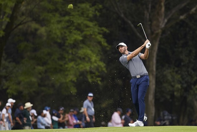MEXICO CITY, MEXICO - FEBRUARY 24: Dustin Johnson of the United States plays his second shot during the final round of World Golf Championships-Mexico Championship at Club de Golf Chapultepec on February 24, 2019 in Mexico City, Mexico. (Photo by Quality Sport Images/Getty Images)