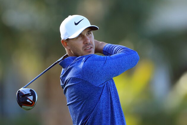 ORLANDO, FLORIDA - MARCH 08: Brooks Koepka of the United States plays his shot from the 12th tee during the second round of the Arnold Palmer Invitational Presented by Mastercard at the Bay Hill Club on March 08, 2019 in Orlando, Florida. (Photo by Sam Greenwood/Getty Images)