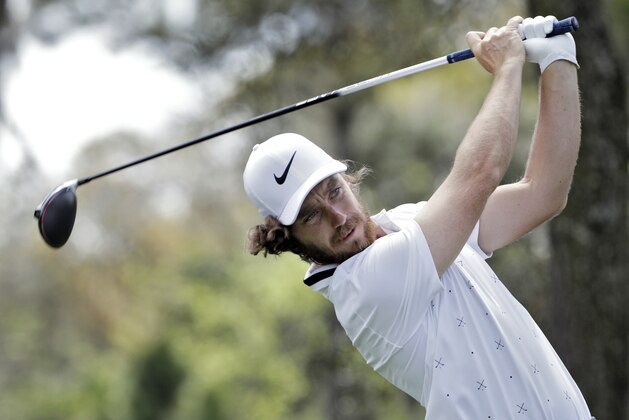 Tommy Fleetwood hits his tee shot on the ninth hole during the first round of The Players Championship golf tournament Thursday, March 14, 2019, in Ponte Vedra Beach, Fla. (AP Photo/Lynne Sladky)