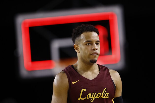 Loyola-Chicago guard Marques Townes walks off the court after an NCAA college basketball game against Maryland, Saturday, Dec. 8, 2018, in Baltimore. (AP Photo/Patrick Semansky)
