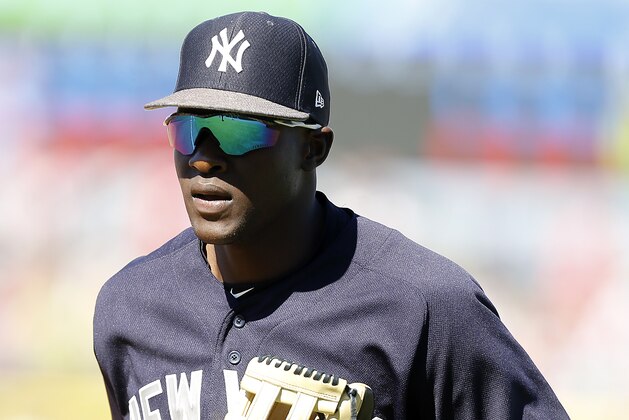CLEARWATER, FLORIDA - MARCH 07:  Estevan Florial #92 of the New York Yankees in action against the Philadelphia Phillies during the Grapefruit League spring training game at Spectrum Field on March 07, 2019 in Clearwater, Florida. (Photo by Michael Reaves/Getty Images)