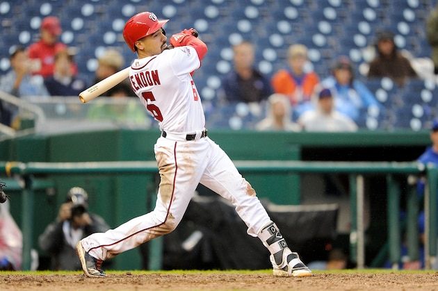 WASHINGTON, DC - SEPTEMBER 23:  Anthony Rendon #6 of the Washington Nationals bats against the New York Mets at Nationals Park on September 23, 2018 in Washington, DC.  (Photo by G Fiume/Getty Images)
