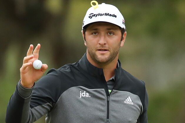 PONTE VEDRA BEACH, FLORIDA - MARCH 16:   Jon Rahm of Spain reacts after a putt on the 14th green during the third round of The PLAYERS Championship on The Stadium Course at TPC Sawgrass on March 16, 2019 in Ponte Vedra Beach, Florida. (Photo by Gregory Shamus/Getty Images)