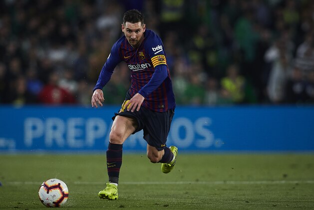 SEVILLE, SPAIN - MARCH 17: Lionel Messi of FC Barcelona in action during the La Liga match between Real Betis Balompie and FC Barcelona at Estadio Benito Villamarin on March 17, 2019 in Seville, Spain. (Photo by Quality Sport Images/Getty Images)