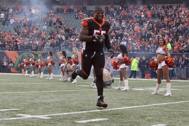 CINCINNATI, OH - DECEMBER 02:  Vontaze Burfict #55 of the Cincinnati Bengals takes the field for the game against the Denver Broncos at Paul Brown Stadium on December 2, 2018 in Cincinnati, Ohio. The Broncos defeated the Bengals 24-10.  (Photo by John Grieshop/Getty Images)