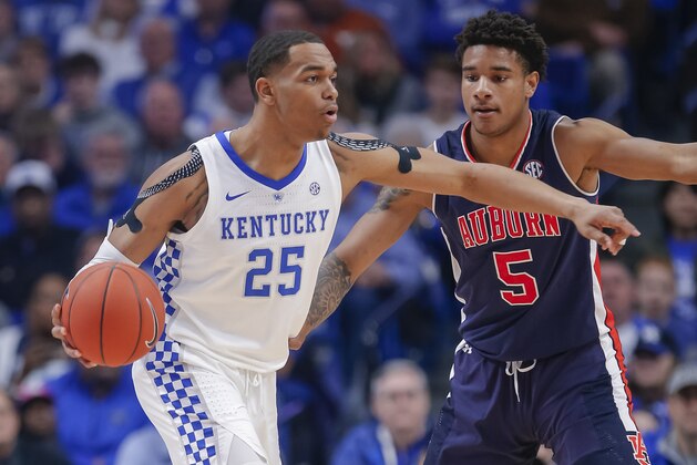 LEXINGTON, KY - FEBRUARY 23: PJ Washington #25 of the Kentucky Wildcats is seen during the game against the Auburn Tigers at Rupp Arena on February 23, 2019 in Lexington, Kentucky. (Photo by Michael Hickey/Getty Images)