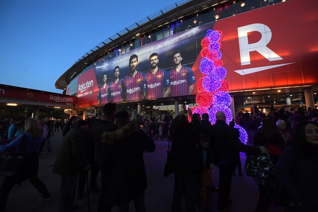 BARCELONA, SPAIN - DECEMBER 22:  General view outside the stadium prior to the La Liga match between FC Barcelona and RC Celta de Vigo at Camp Nou on December 22, 2018 in Barcelona, Spain.  (Photo by Alex Caparros/Getty Images)