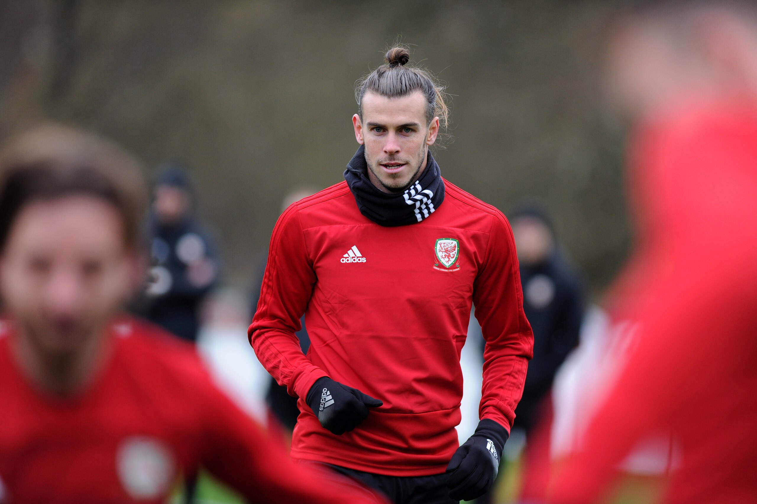 CARDIFF, WALES - NOVEMBER 19: Gareth Bale of Wales in action during the Wales Training Session at The Vale Resort on November 19, 2018 in Cardiff, Wales. (Photo by Athena Pictures/Getty Images)