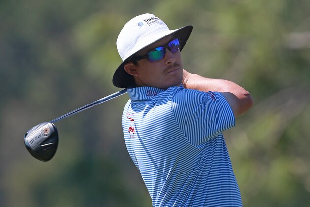 PALM HARBOR, FLORIDA - MARCH 21:  Joel Dahmen watches his shot on the sixth hole during the first round of the Valspar Championship on the Copperhead course at Innisbrook Golf Resort on March 21, 2019 in Palm Harbor, Florida. (Photo by Matt Sullivan/Getty Images)