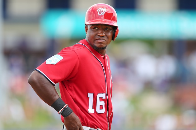 PORT ST. LUCIE, FL - MARCH 15: Victor Robles #16 of the Washington Nationals in action against the New York Mets during a spring training baseball game at First Data Field on March 15, 2019 in Port St. Lucie, Florida. The Nationals defeated the Mets 11-3. (Photo by Rich Schultz/Getty Images)