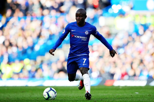 LONDON, ENGLAND - MARCH 10: N'Golo Kante of Chelsea in action during the Premier League match between Chelsea FC and Wolverhampton Wanderers at Stamford Bridge on March 10, 2019 in London, United Kingdom. (Photo by Chris Brunskill/Fantasista/Getty Images)