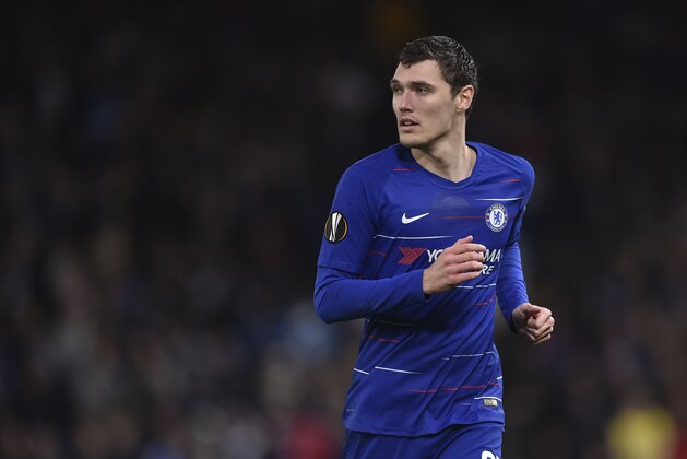 LONDON, ENGLAND - MARCH 07: Andreas Christensen of Chelsea looks on during the UEFA Europa League Round of 16 First Leg match between Chelsea and Dynamo Kyiv at Stamford Bridge on March 07, 2019 in London, England. (Photo by TF-Images/Getty Images)