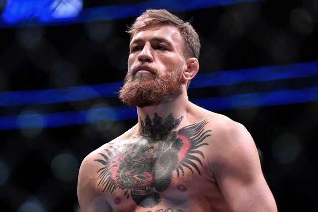 LAS VEGAS, NV - OCTOBER 06:  Conor McGregor of Ireland walks to his corner before facing Khabib Nurmagomedov of Russia in their UFC lightweight championship bout during the UFC 229 event inside T-Mobile Arena on October 6, 2018 in Las Vegas, Nevada. (Photo by Brandon Magnus/Zuffa LLC/Zuffa LLC via Getty Images)