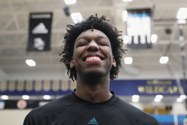 MARIETTA, GA - MARCH 25:  James Wiseman attends the 2019 Powerade Jam Fest on March 25, 2019 in Marietta, Georgia.  (Photo by Patrick Smith/Getty Images for Powerade)