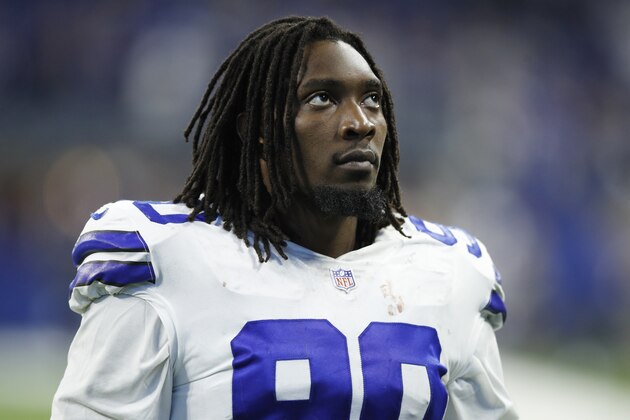 INDIANAPOLIS, IN - DECEMBER 16: DeMarcus Lawrence #90 of the Dallas Cowboys looks on during the game against the Indianapolis Colts at Lucas Oil Stadium on December 16, 2018 in Indianapolis, Indiana. The Colts won 23-0. (Photo by Joe Robbins/Getty Images)