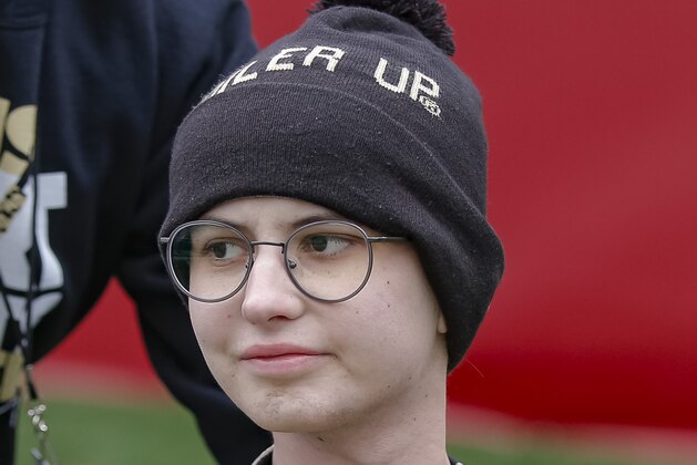 BLOOMINGTON, IN - NOVEMBER 24: Purdue Boilermakers fan Tyler Trent is seen during the game against the Indiana Hoosiers at Memorial Stadium on November 24, 2018 in Bloomington, Indiana. (Photo by Michael Hickey/Getty Images)