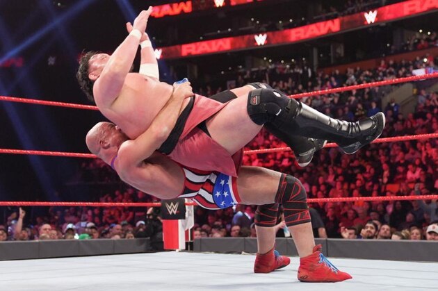Kurt Angle and Samoa Joe on Monday's Raw.