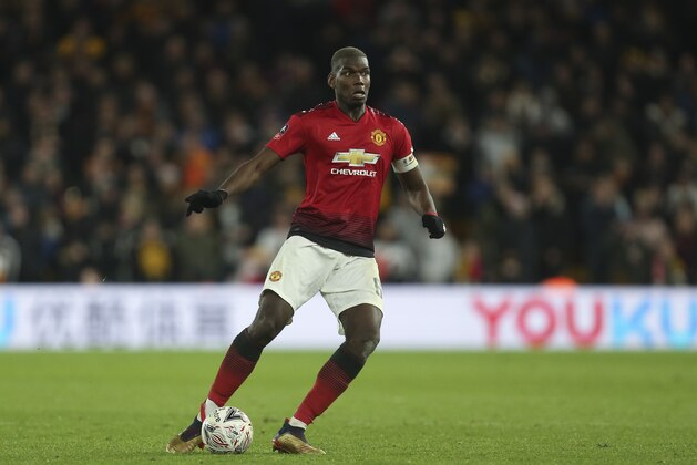 WOLVERHAMPTON, ENGLAND - MARCH 16: Paul Pogba of Manchester United during the FA Cup Quarter Final match between Wolverhampton Wanderers and Manchester United at Molineux on March 16, 2019 in Wolverhampton, England. (Photo by James Baylis - AMA/Getty Images)