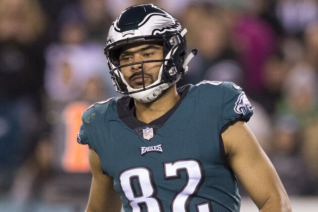 PHILADELPHIA, PA - DECEMBER 03: Richard Rodgers #82 of the Philadelphia Eagles in action against the Washington Redskins at Lincoln Financial Field on December 3, 2018 in Philadelphia, Pennsylvania. (Photo by Mitchell Leff/Getty Images)