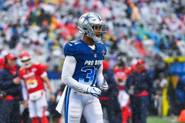 ORLANDO, FL - JANUARY 27: Byron Jones #31 of the Dallas Cowboys in action during the 2019 NFL Pro Bowl at Camping World Stadium on January 27, 2019 in Orlando, Florida. (Photo by Mark Brown/Getty Images)
