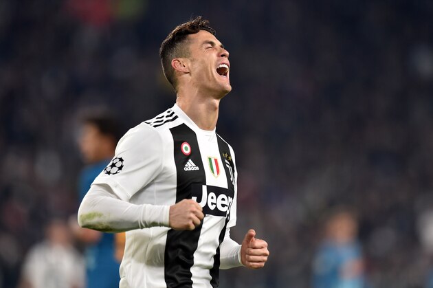 TURIN, ITALY - MARCH 12: Cristiano Ronaldo of Juventus shows his dejection during the UEFA Champions League Round of 16 Second Leg match between Juventus and Club de Atletico Madrid at Allianz Stadium on March 12, 2019 in Turin, . (Photo by Tullio M. Puglia/Getty Images)