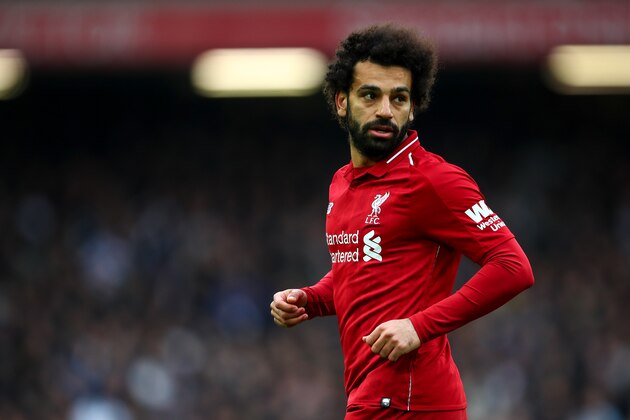 LIVERPOOL, ENGLAND - MARCH 31: Mohamed Salah of Liverpool during the Premier League match between Liverpool FC and Tottenham Hotspur at Anfield on March 31, 2019 in Liverpool, United Kingdom. (Photo by Robbie Jay Barratt - AMA/Getty Images)