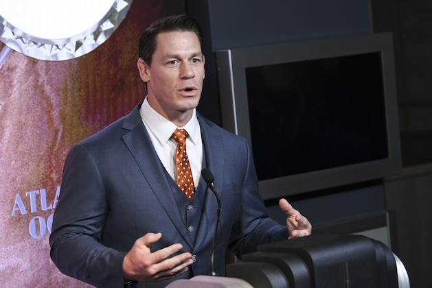 Actor John Cena speaks at the Empire State Building in support of the Make-A-Wish Foundation on Thursday, Dec. 20, 2018, in New York. (Photo by Evan Agostini/Invision/AP)