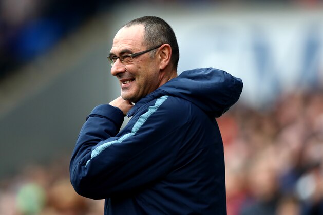 CARDIFF, WALES - MARCH 31: Chelsea Manager Maurizio Sarri during the Premier League match between Cardiff City and Chelsea FC at Cardiff City Stadium on March 31, 2019 in Cardiff, Wales. (Photo by Chloe Knott - Danehouse/Getty Images)