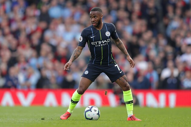 LONDON, ENGLAND - MARCH 30: Raheem Sterling of Manchester City in action during the Premier League match between Fulham FC and Manchester City at Craven Cottage on March 30, 2019 in London, United Kingdom. (Photo by Richard Heathcote/Getty Images)