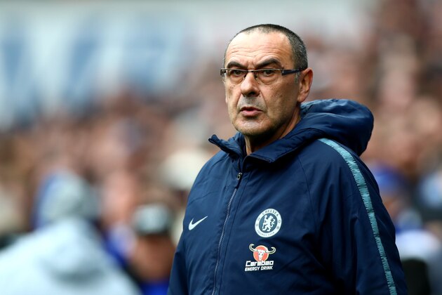 CARDIFF, WALES - MARCH 31: Chelsea Manager Maurizio Sarri during the Premier League match between Cardiff City and Chelsea FC at Cardiff City Stadium on March 31, 2019 in Cardiff, Wales. (Photo by Chloe Knott - Danehouse/Getty Images)