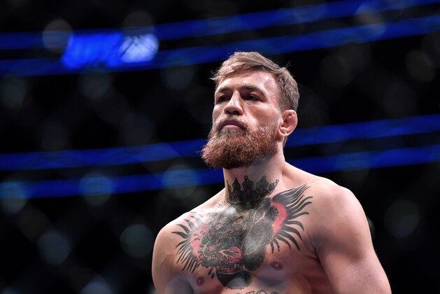 LAS VEGAS, NV - OCTOBER 06:  Conor McGregor of Ireland walks to his corner before facing Khabib Nurmagomedov of Russia in their UFC lightweight championship bout during the UFC 229 event inside T-Mobile Arena on October 6, 2018 in Las Vegas, Nevada. (Photo by Brandon Magnus/Zuffa LLC/Zuffa LLC via Getty Images)