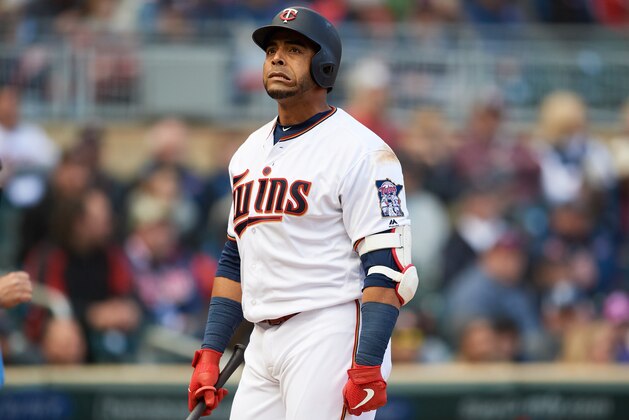 MINNEAPOLIS, MN - MARCH 28: Nelson Cruz #23 of the Minnesota Twins reacts to an at bat against the Cleveland Indians during the Opening Day game on March 28, 2019 at Target Field in Minneapolis, Minnesota. The Twins defeated the Indians 2-0. (Photo by Hannah Foslien/Getty Images)