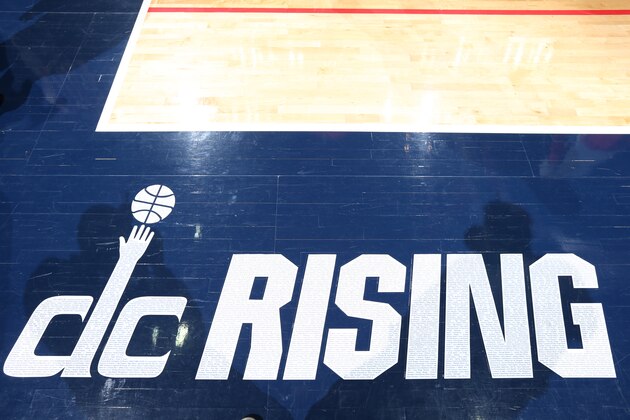 WASHINGTON, DC - FEBRUARY 9:  The dc RISING logo is seen before the game between the Orlando Magic and Washington Wizards on February 9, 2015 at the Verizon Center in Washington, DC. NOTE TO USER: User expressly acknowledges and agrees that, by downloading and or using this Photograph, user is consenting to the terms and conditions of the Getty Images License Agreement. Mandatory Copyright Notice: Copyright 2015 NBAE (Photo by Ned Dishman/NBAE via Getty Images)